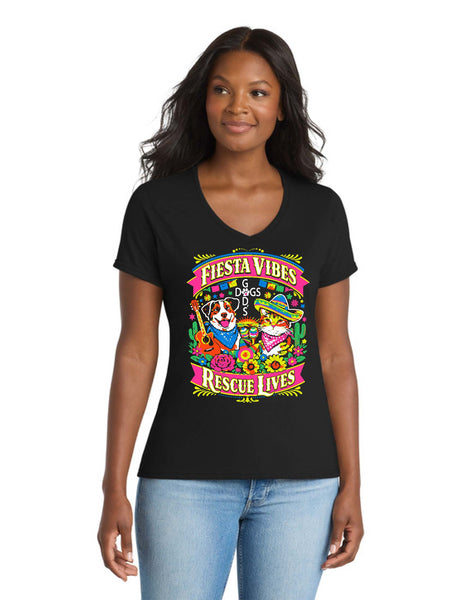 God’s Dogs Fiesta Vibes v-neck Tshirt