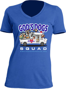 God’s Dogs Rescue Squad v-neck shirt