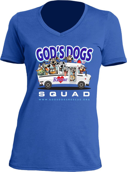 God’s Dogs Rescue Squad v-neck shirt