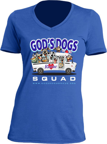 God’s Dogs Rescue Squad v-neck shirt